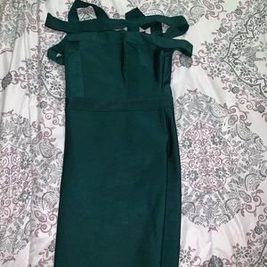 Hunter Green Bandage Dress